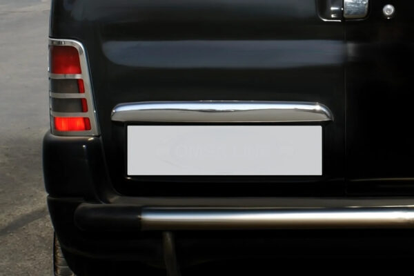 Chrome trim above license plate (2-door, stainless steel)