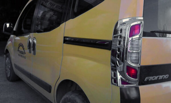 Chrome Tail Light Covers with Curve (2 pcs, plastic)